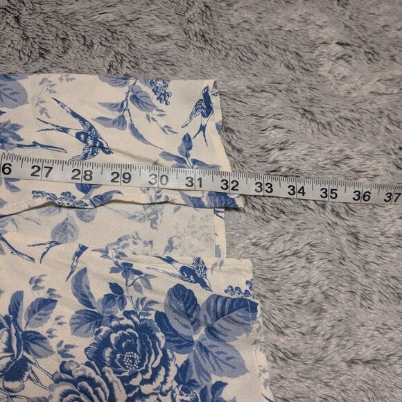 Reformation Noha Dress Blue White Floral Mini Slit Pompadour Size 2 - Picture 8 of 8